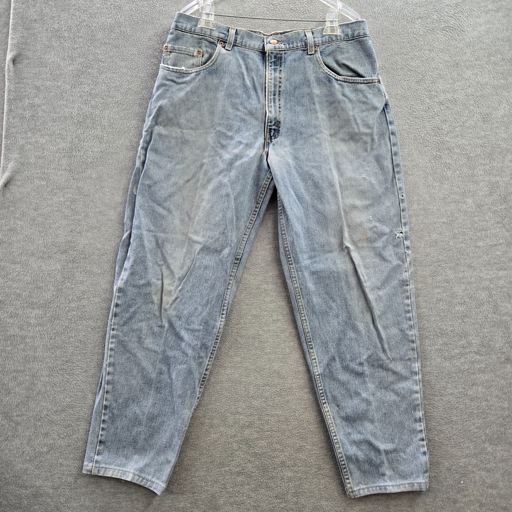 VINTAGE Levi's 560 Men Jeans 38x32 Blue Straight Light Wash High Rise READ